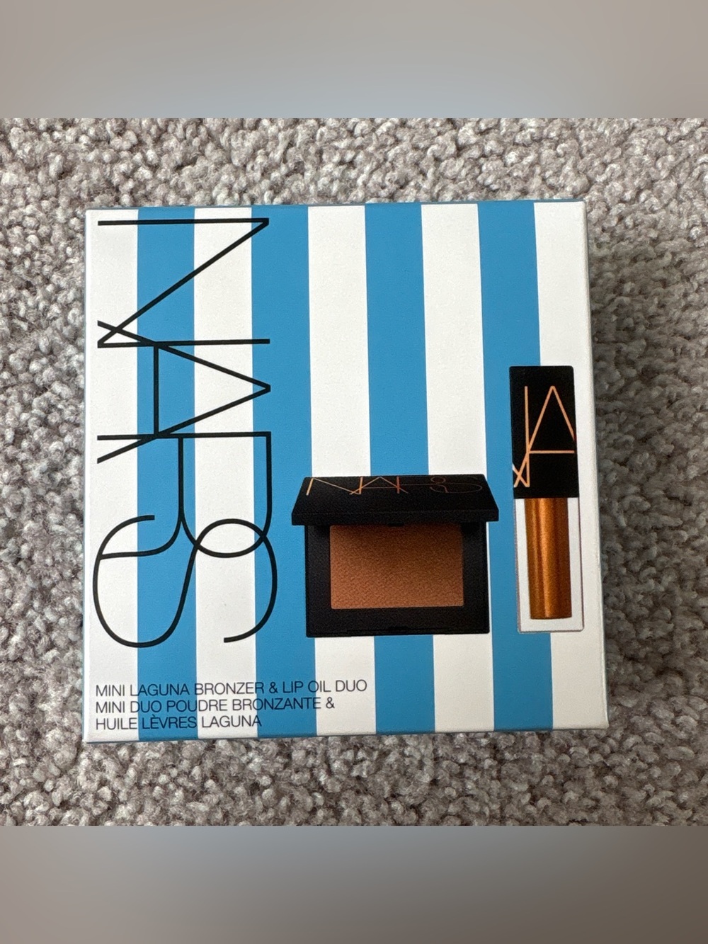 NARS Mini Laguna Bronzer & Lip Oil Set — Bronze & Black Accents